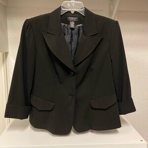 Worthington Works Stretch Black Blazer Suit Jacket size 18